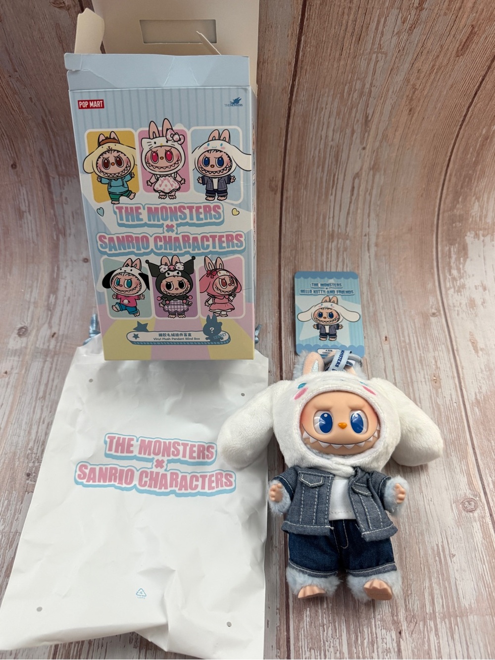 POP MART The Monsters x Sanrio - Cinnamoroll Labubu Plush Pendant